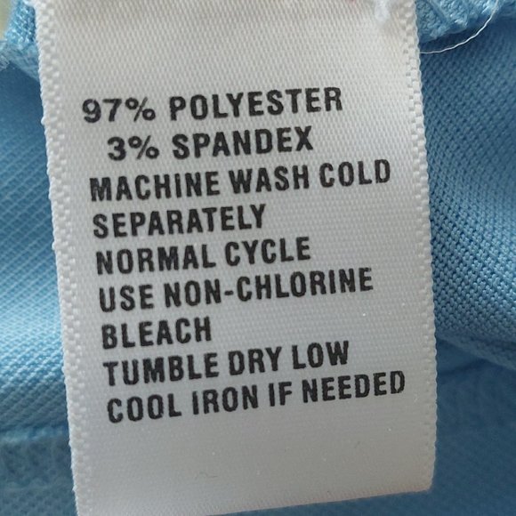 GREG NORMAN short sleeve light blue golf polo shirt pattern front men's large - Picture 8 of 11